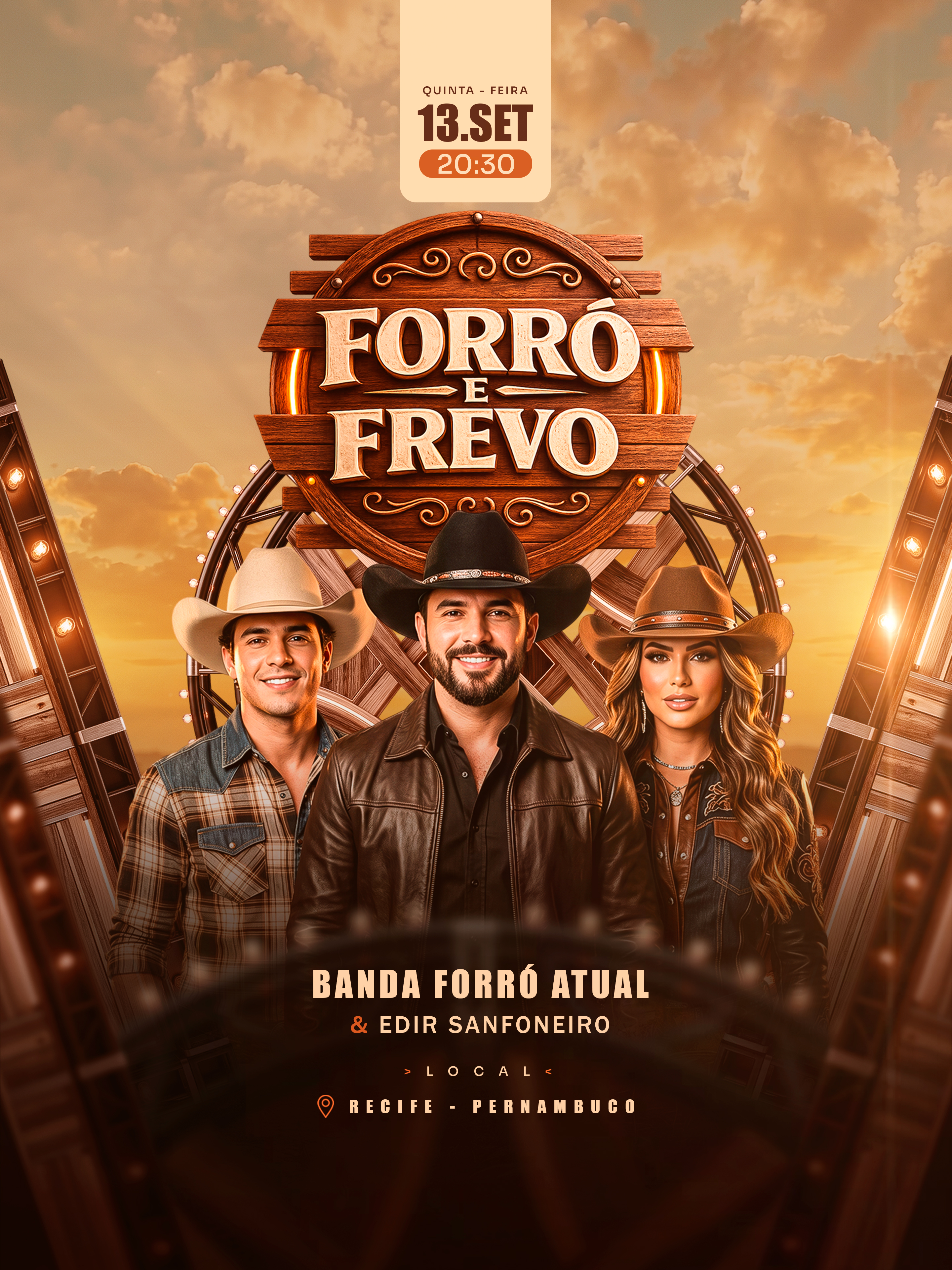 Flyer Forró e Frevo - Template PSD Editável no Photoshop